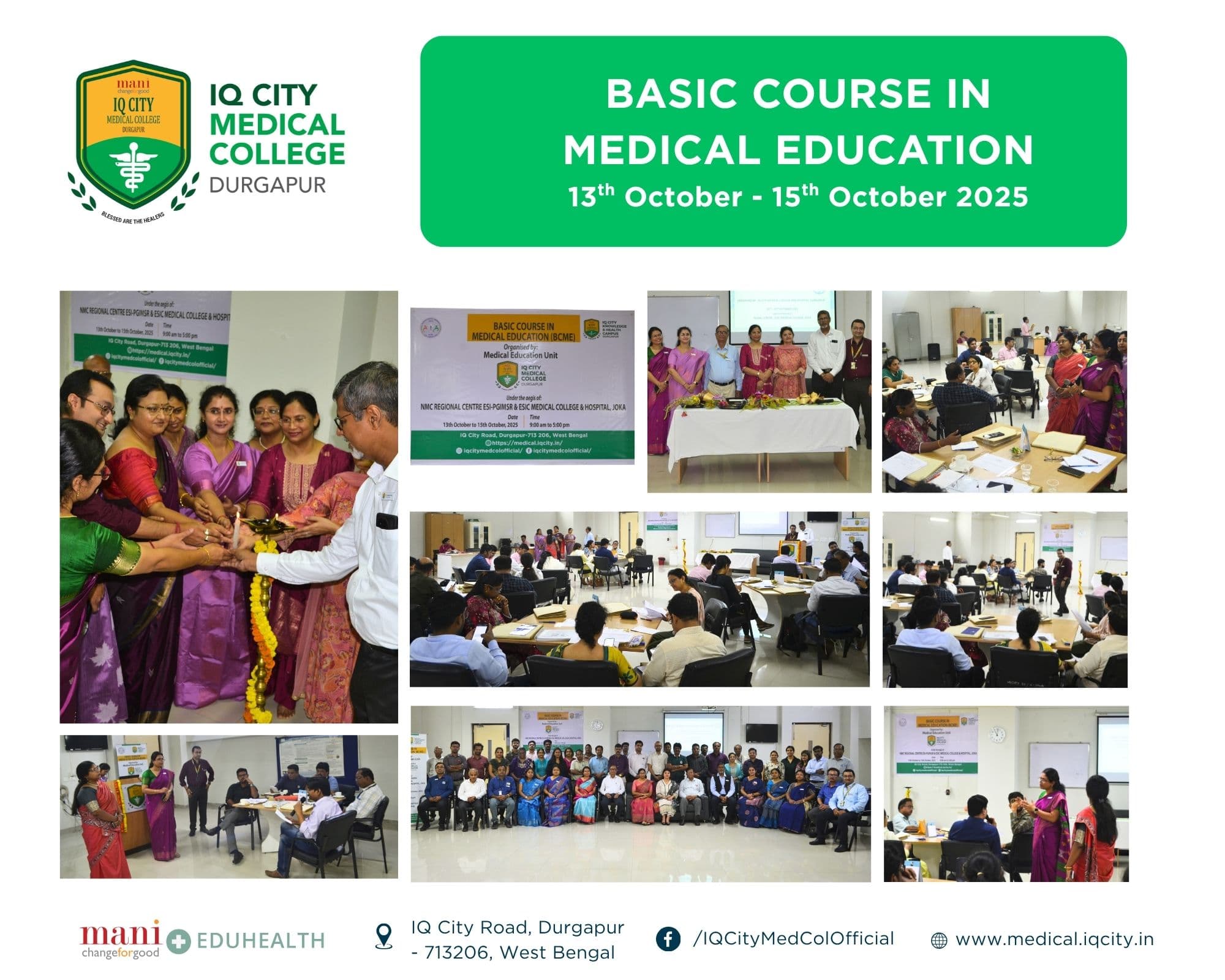 Basic Course In Medical Education, IQ City Medical College Event Image